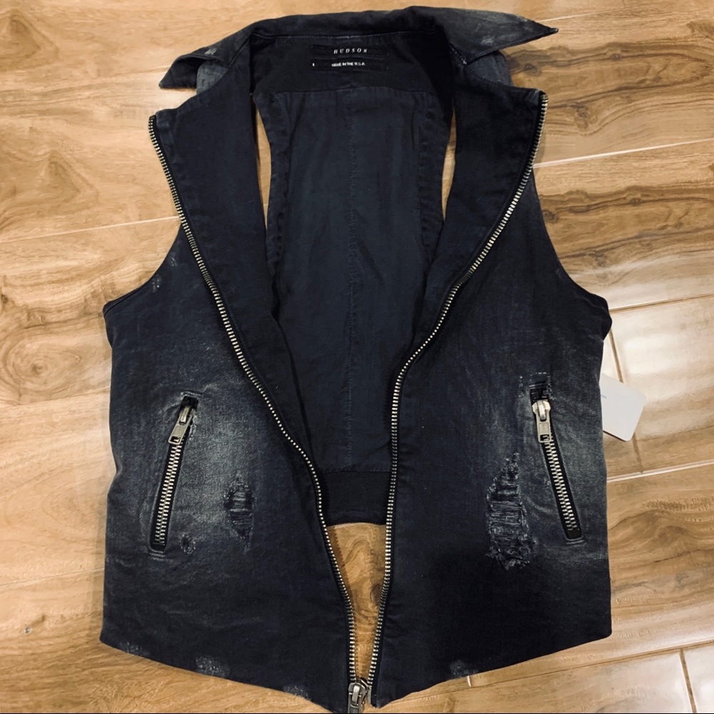 Hudson Jeans Distressed Denim Vest